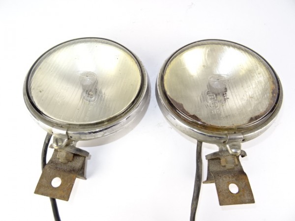 2 x Scheinwerfer Chrom (Ø160mm) von Ford Carello 457 für Oldtimer