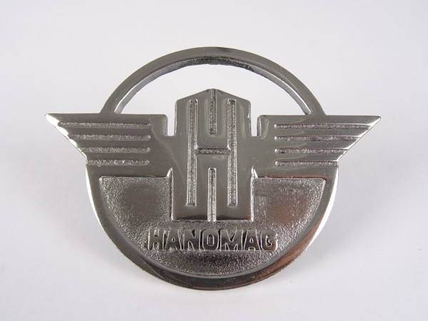 Emblem Schriftzug Schild für Frontgitter vom Hanomag R217 S Traktor