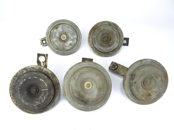 5 x Hupe Signalhorn Horn (defekt) von Bosch für Oldtimer Traktor
